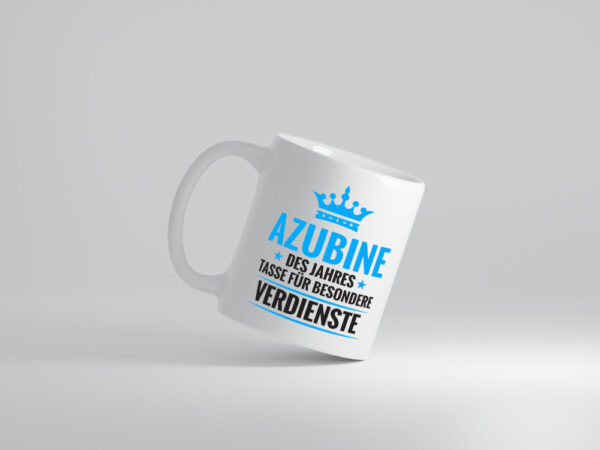 Besonderer Verdienst: Azubine | Ausbildung | Lehrling - Tasse Weiss - Kaffeetasse / Geschenk / Familie