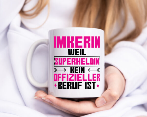 Superheldin Imkerin | Imkerei - Tasse Weiss - Kaffeetasse / Geschenk / Familie