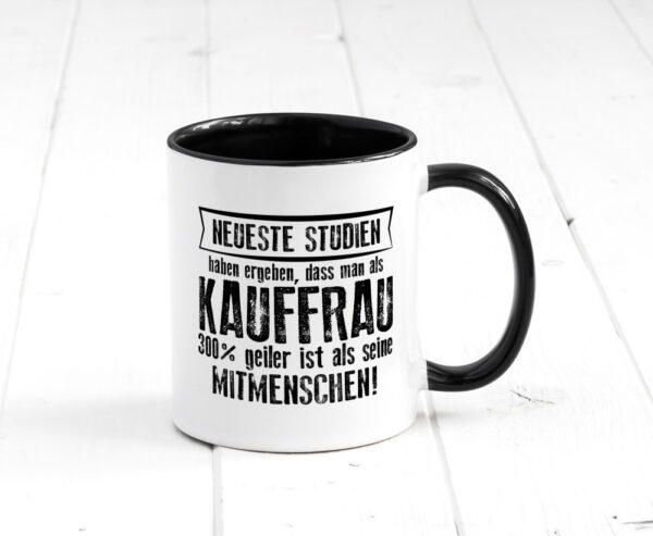 Neuste Studien: Kauffrau | Kauffrauen Farbige Tasse - Kaffeetasse / Geschenk / Familie