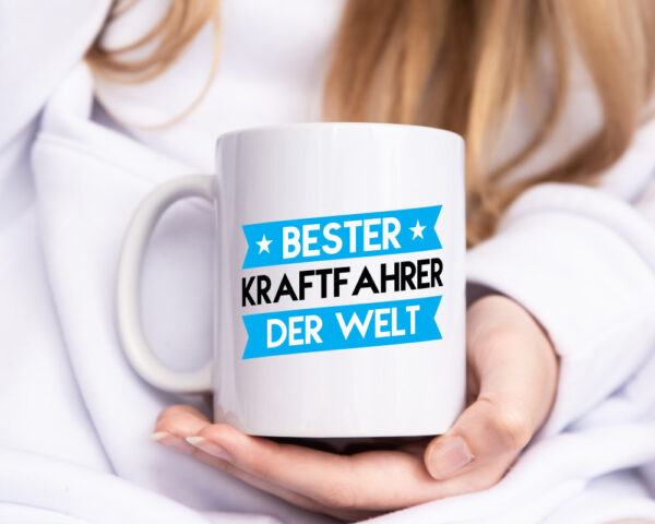 Bester Kraftfahrer | Lastwagen | LKW Fahrer - Tasse Weiss - Kaffeetasse / Geschenk / Familie