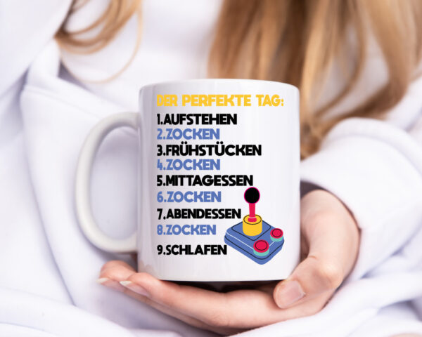 Zocker Spruch | Gamer Tasse | perfekter Tag Liste - Tasse Weiss - Kaffeetasse / Geschenk / Familie