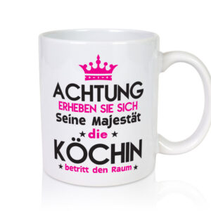 Seine Majestät Köchin | Chefköchin | Chefkoch - Tasse Weiss - Kaffeetasse / Geschenk / Familie