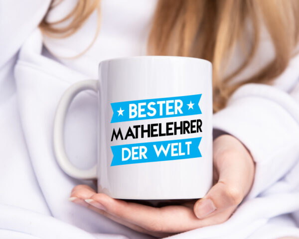 Bester Mathelehrer | Lehrer | Mathe - Tasse Weiss - Kaffeetasse / Geschenk / Familie