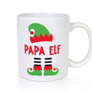 Weihnachtself | Weihnachten | Papa | Mütze | Stiefel - Tasse Weiss - Kaffeetasse / Geschenk / Familie