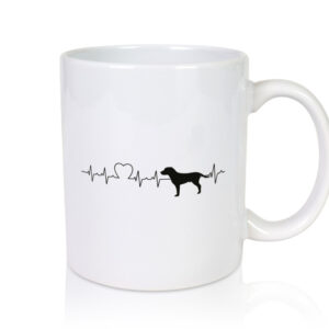 Dackel Herzschlag | Motiv Hund | Hundebesitzer - Tasse Weiss - Kaffeetasse / Geschenk / Familie