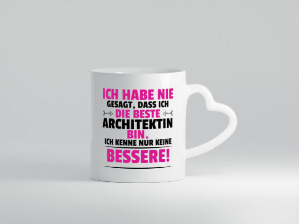Die Beste Architektin | Architektur Büro - Herzhenkel Tasse - Kaffeetasse / Geschenk / Familie