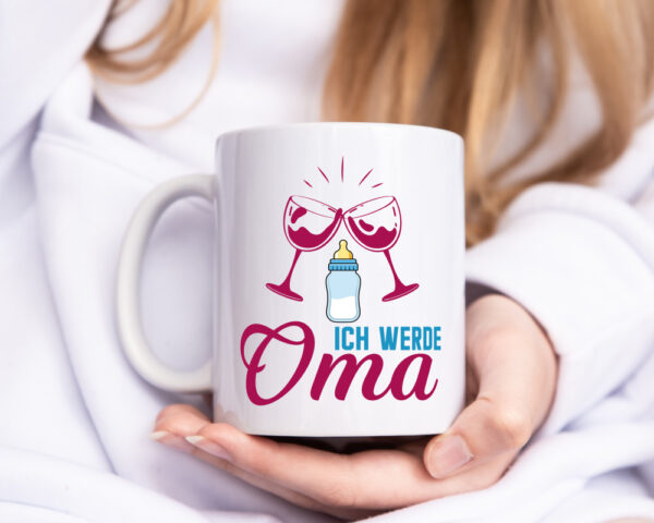Ich werde Oma | Ankündigung | Oma | Schwangerschaft - Tasse Weiss - Kaffeetasse / Geschenk / Familie