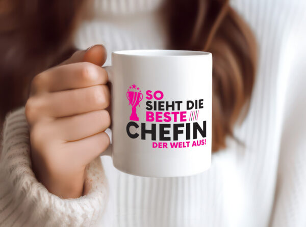 Die Weltbeste Chefin | Führungskraft | Vorgesetzte - Tasse Weiss - Kaffeetasse / Geschenk / Familie