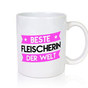 Beste Fleischerin | Schlachterei - Tasse Weiss - Kaffeetasse / Geschenk / Familie