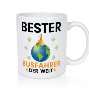 Welt Bester Busfahrer | Berufsfahrer | Fahrer - Tasse Weiss - Kaffeetasse / Geschenk / Familie