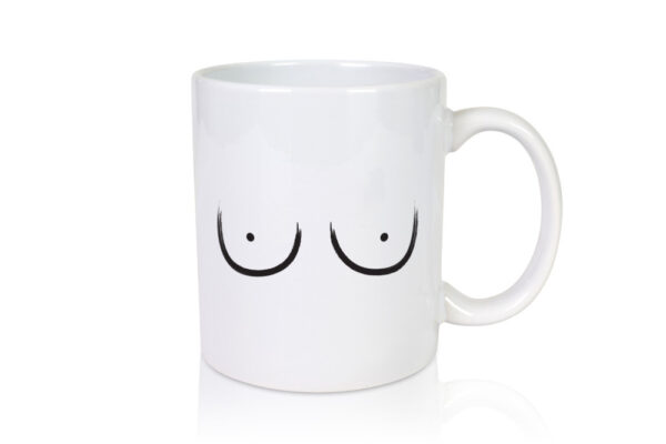 Brüste Motiv | Feministen Tasse | Frauen Witz | Humor - Tasse Weiss - Kaffeetasse / Geschenk / Familie