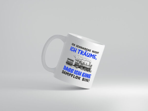 Ich schnarche nicht | Schnarcher Tasse | Dampflok Witz - Tasse Weiss - Kaffeetasse / Geschenk / Familie