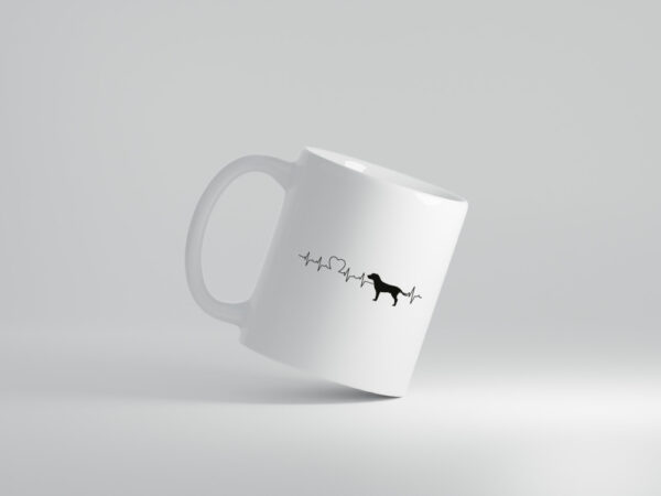 Dackel Herzschlag | Motiv Hund | Hundebesitzer - Tasse Weiss - Kaffeetasse / Geschenk / Familie