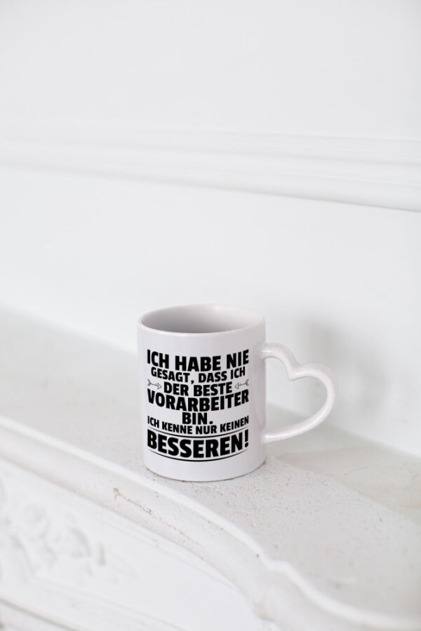 Der Beste Vorarbeiter | Kollege | Teamleiter - Herzhenkel Tasse - Kaffeetasse / Geschenk / Familie
