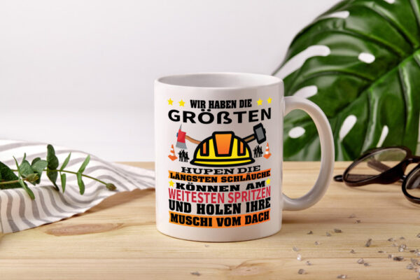 Wir haben die Größen Schläche | Feuerwehrmann | Feuerwehr - Tasse Weiss - Kaffeetasse / Geschenk / Familie