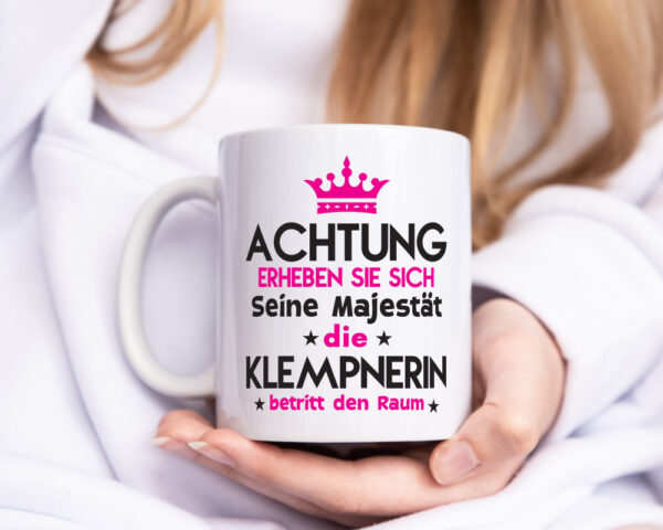 Seine Majestät Klempnerin | Klempnerinnen - Tasse Weiss - Kaffeetasse / Geschenk / Familie