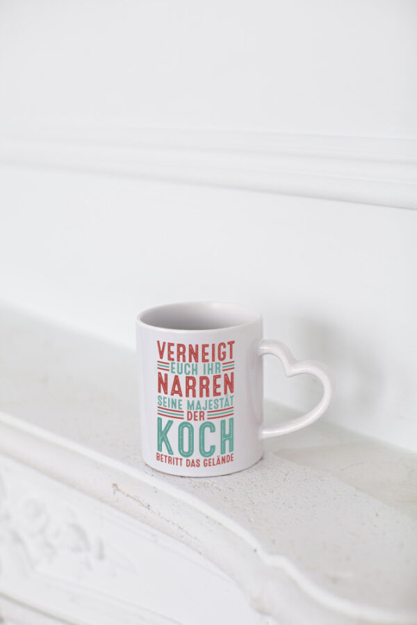 Verneigt euch: Koch | Chefkoch | Chefkoch - Herzhenkel Tasse - Kaffeetasse / Geschenk / Familie