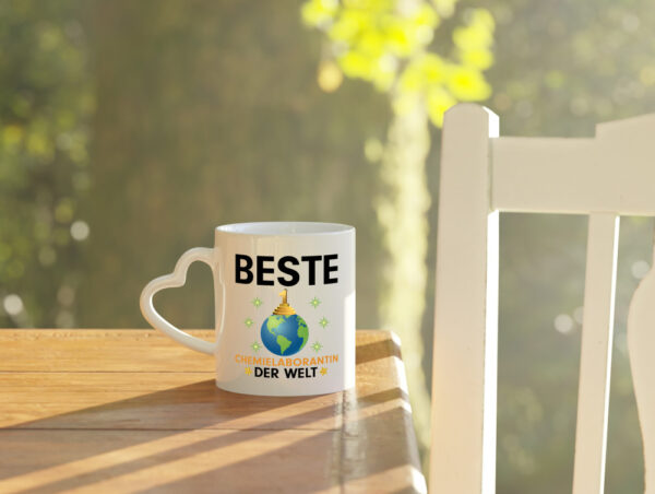 Welt Beste Chemielaborantin | Laborantin | Chemie - Herzhenkel Tasse - Kaffeetasse / Geschenk / Familie