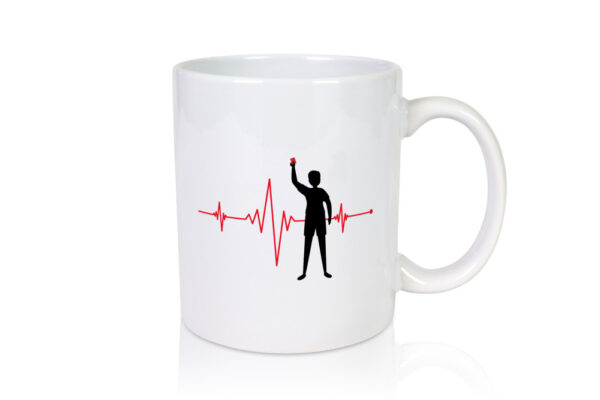 Schiedsrichter Herzschlag | Fußball Team | Verein - Tasse Weiss - Kaffeetasse / Geschenk / Familie