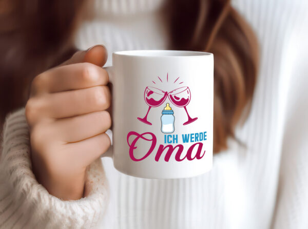 Ich werde Oma | Ankündigung | Oma | Schwangerschaft - Tasse Weiss - Kaffeetasse / Geschenk / Familie