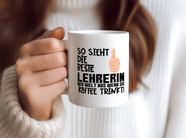 Beste Lehrerin | Lehrer Tasse | Schule Dankeschön - Tasse Weiss - Kaffeetasse / Geschenk / Familie