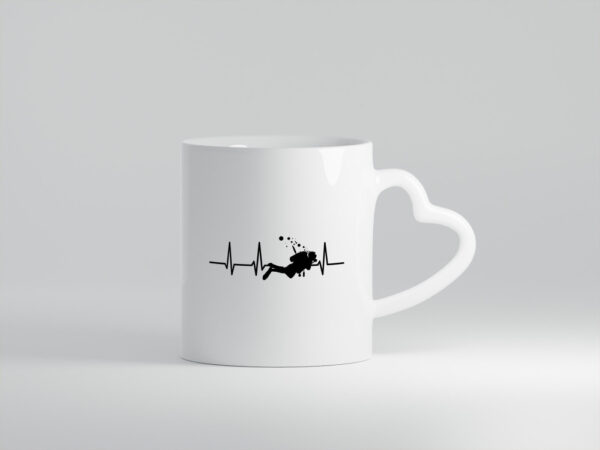 Taucher Motiv | Tauchen | Scuba Diving | Schnorcheln - Herzhenkel Tasse - Kaffeetasse / Geschenk / Familie