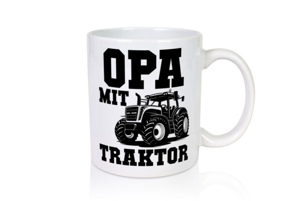 Opa mit Traktor | Opa | Traktor - Tasse Weiss - Kaffeetasse / Geschenk / Familie