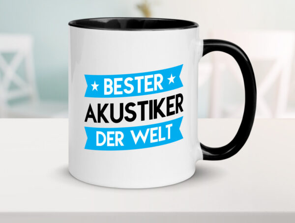 Bester Akustiker | Akustik | Hörgeräteakustik Farbige Tasse - Kaffeetasse / Geschenk / Familie