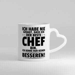 Der Beste Chef | Führungskraft | Vorgesetzter - Herzhenkel Tasse - Kaffeetasse / Geschenk / Familie
