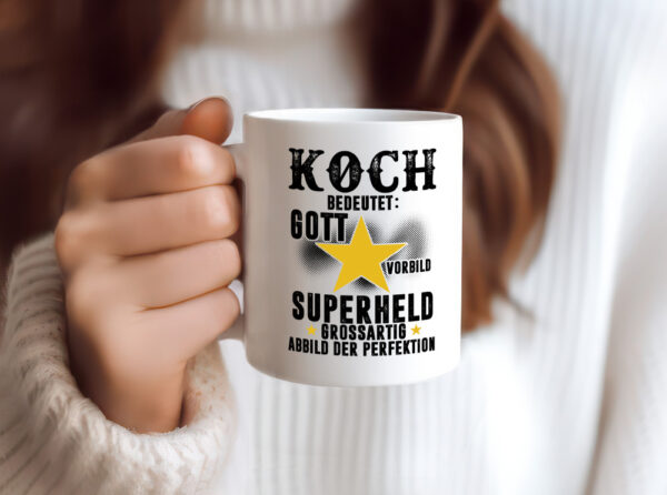 Bedeutung von Koch | Chefkoch | Chefkoch - Tasse Weiss - Kaffeetasse / Geschenk / Familie