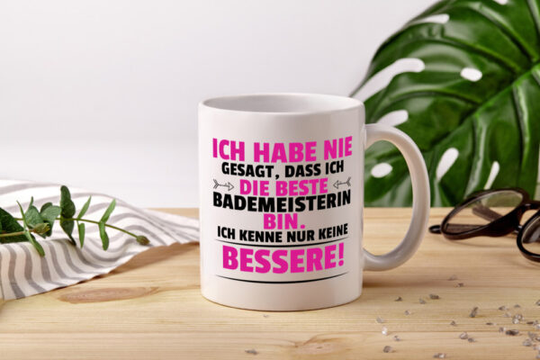 Die Beste Bademeisterin | Schwimmmeisterin - Tasse Weiss - Kaffeetasse / Geschenk / Familie