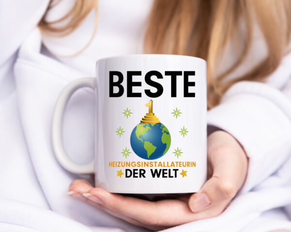 Welt Beste Heizungsinstallateurin | Heizung - Tasse Weiss - Kaffeetasse / Geschenk / Familie