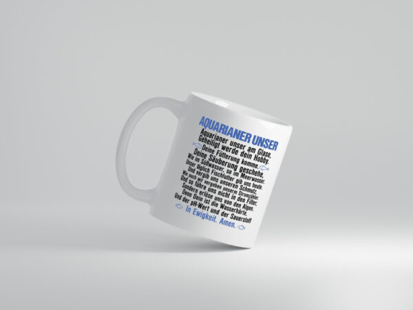Aquarianer Unser | Aquarium Tasse | Fische Gebet | Witz - Tasse Weiss - Kaffeetasse / Geschenk / Familie