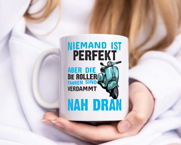 Rollerfahrer | Tasse Mofa | Moped | Roller | Spruch - Tasse Weiss - Kaffeetasse / Geschenk / Familie