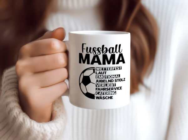 Fußball Mama | Fußball | Muttertag - Tasse Weiss - Kaffeetasse / Geschenk / Familie