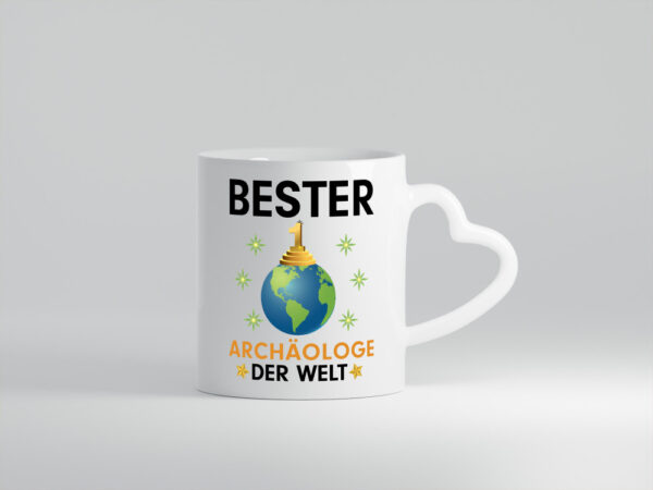 Welt Bester Archäologe | Archäologie | Forscher - Herzhenkel Tasse - Kaffeetasse / Geschenk / Familie