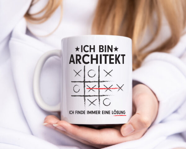 Lösung Finden: Architekt | Architektur Büro - Tasse Weiss - Kaffeetasse / Geschenk / Familie