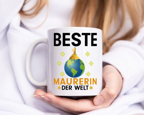 Welt Beste Maurerin - Tasse Weiss - Kaffeetasse / Geschenk / Familie