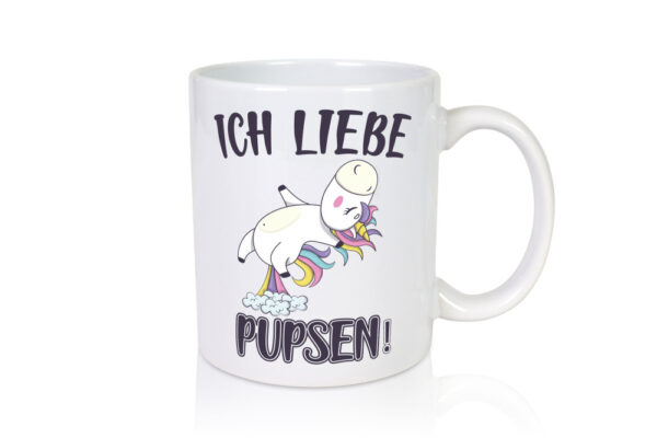 Ich liebe Pupsen - Tasse Weiss - Kaffeetasse / Geschenk / Familie