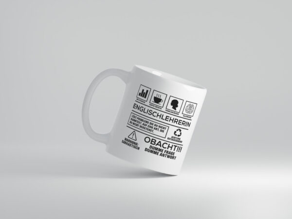 Achtung Probleme Englischlehrerin | Englisch Lehrerin - Tasse Weiss - Kaffeetasse / Geschenk / Familie