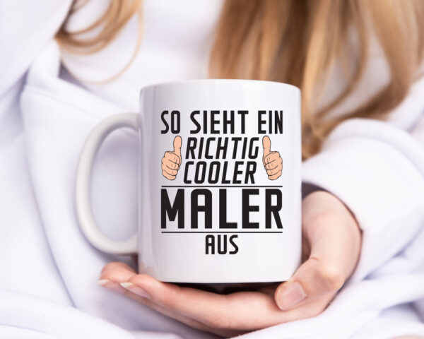 Richtig Cooler Maler | Malerei - Tasse Weiss - Kaffeetasse / Geschenk / Familie