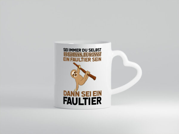 Sei du selbst - Herzhenkel Tasse - Kaffeetasse / Geschenk / Familie