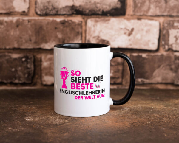 Die Weltbeste Englischlehrerin | Englisch Lehrerin Farbige Tasse - Kaffeetasse / Geschenk / Familie