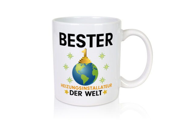 Welt Bester Heizungsinstallateur | Heizungsbauer - Tasse Weiss - Kaffeetasse / Geschenk / Familie