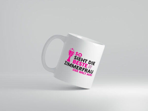 Die Weltbeste Zimmerfrau| Holzbau | Handwerkerin - Tasse Weiss - Kaffeetasse / Geschenk / Familie