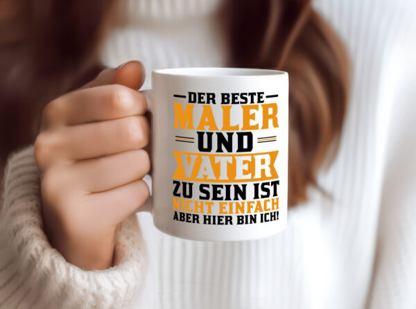 Bester Maler und Vater | Papa | Malermeister | Lackierer - Tasse Weiss - Kaffeetasse / Geschenk / Familie