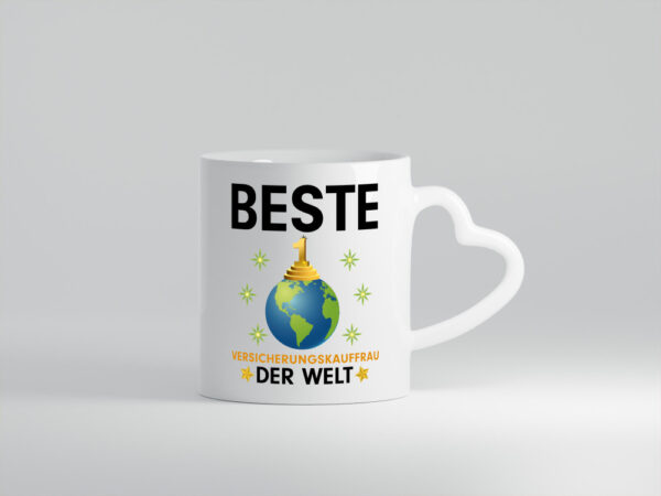 Welt Beste Versicherungskauffrau | Kauffrau - Herzhenkel Tasse - Kaffeetasse / Geschenk / Familie