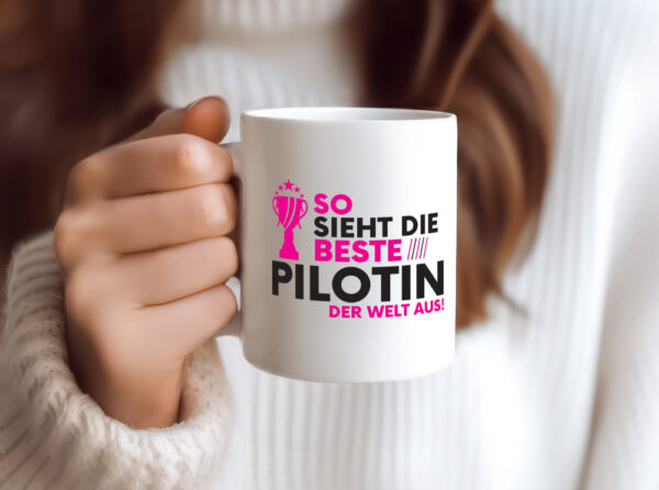 Die Weltbeste Pilotin | Definition Piloten - Tasse Weiss - Kaffeetasse / Geschenk / Familie