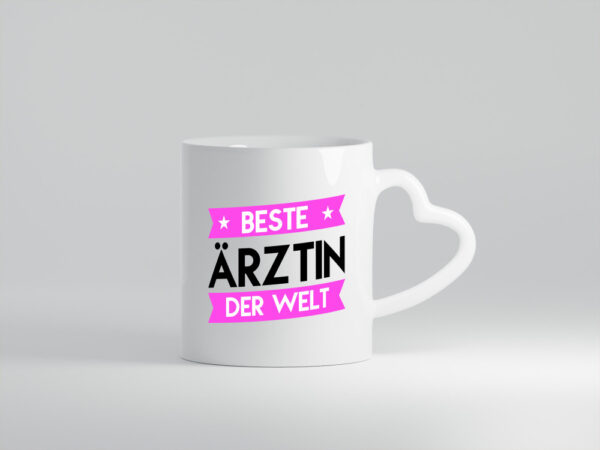 Beste Ärztin | Medizin | Doktorin | Fachärztin - Herzhenkel Tasse - Kaffeetasse / Geschenk / Familie