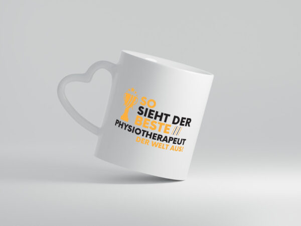 Der Weltbeste Physiotherapeut - Herzhenkel Tasse - Kaffeetasse / Geschenk / Familie
